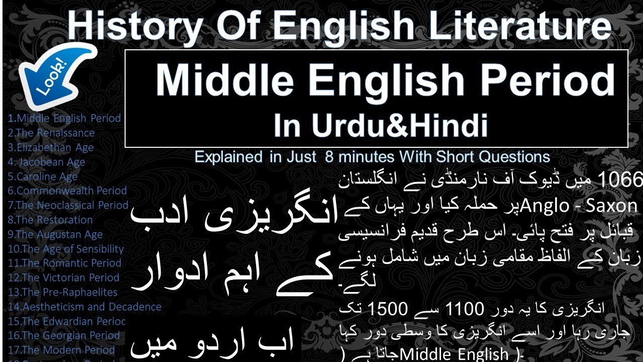 History of english literature translated in urdu pdf
